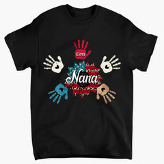 Personalized Custom T-shirt - 4th Of July Gift For Grandma - Nana Hand Print