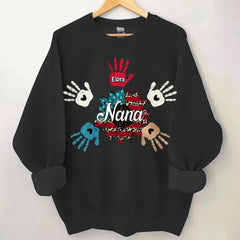 Personalized Custom T-shirt - 4th Of July Gift For Grandma - Nana Hand Print