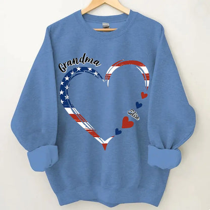 Personalized Custom T-shirt - 4th Of July Gift For Grandma - A Garden Of Love Grows Here Grandma Heart