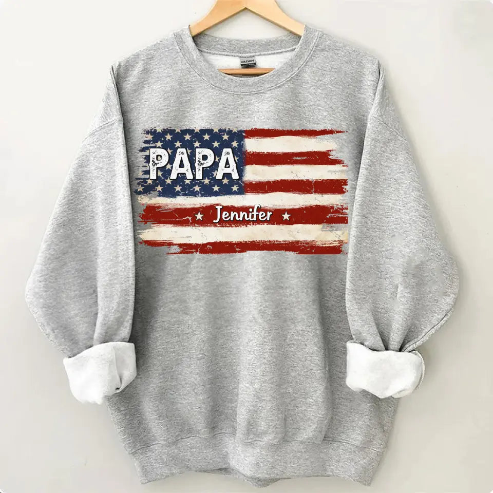 Proud To Be American - Family Personalized Custom Unisex T-shirt, Hoodie, Sweatshirt - Gift For Dad, Grandpa