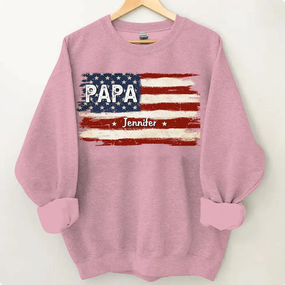 Proud To Be American - Family Personalized Custom Unisex T-shirt, Hoodie, Sweatshirt - Gift For Dad, Grandpa