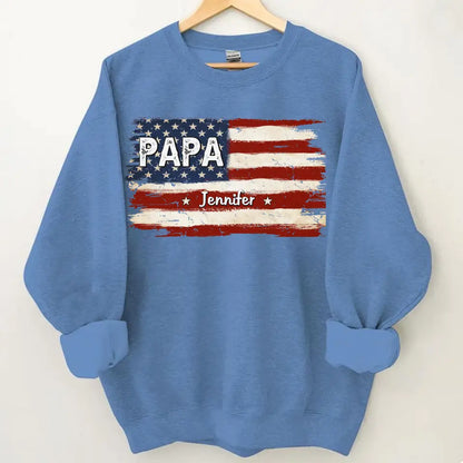 Proud To Be American - Family Personalized Custom Unisex T-shirt, Hoodie, Sweatshirt - Gift For Dad, Grandpa