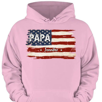 Proud To Be American - Family Personalized Custom Unisex T-shirt, Hoodie, Sweatshirt - Gift For Dad, Grandpa