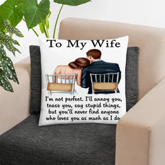 Personalized Custom Throw Pillow - Perfect Gift for Wife or Husband - Customize with Names and Nicknames