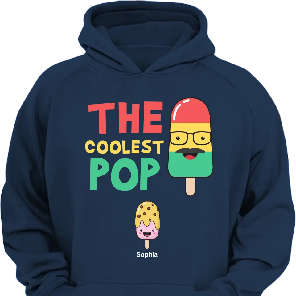 The Coolest Daddy - Family Personalized Custom Unisex T-shirt, Hoodie, Sweatshirt - Father's Day, Gift For Dad, Grandpa