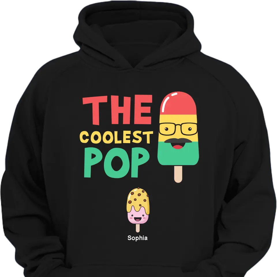 The Coolest Daddy - Family Personalized Custom Unisex T-shirt, Hoodie, Sweatshirt - Father's Day, Gift For Dad, Grandpa