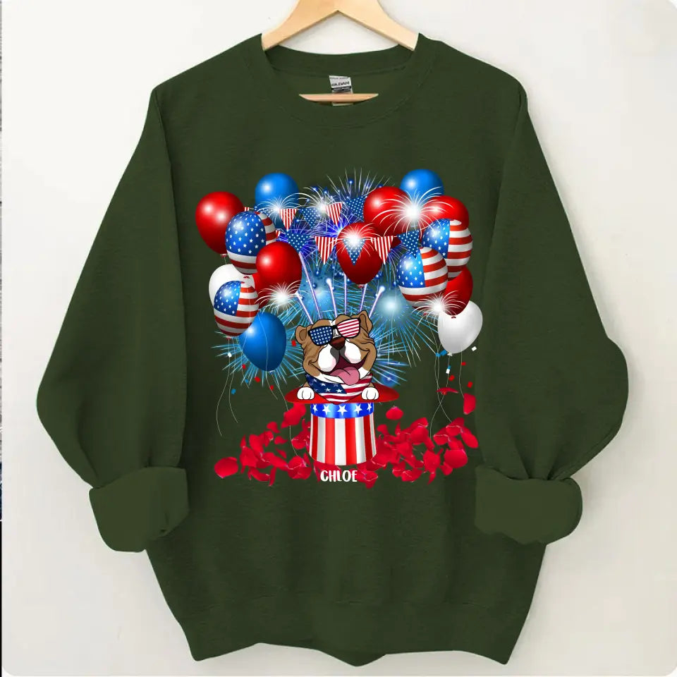 4th Of July Limited Edition Dog - Personalized T-Shirt, 4th Of July Dog