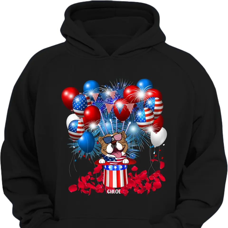 4th Of July Limited Edition Dog - Personalized T-Shirt, 4th Of July Dog