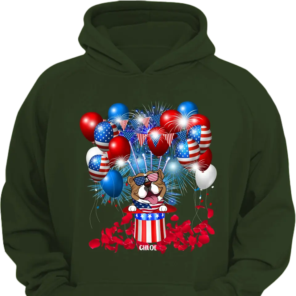 4th Of July Limited Edition Dog - Personalized T-Shirt, 4th Of July Dog