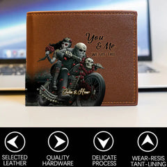 Personalized You And Me We Got This Motor And Skull Lover Leather Wallet 3D Print