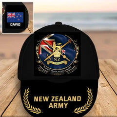 Personalized New Zealand Logo New Zealand Veteran Custom Name Cap Printed