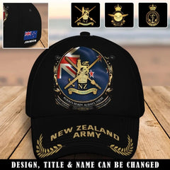 Personalized New Zealand Logo New Zealand Veteran Custom Name Cap Printed