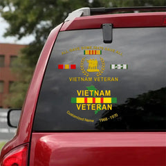 Personalized Vietnam Veteran Car Sticker