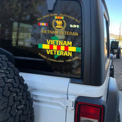 Personalized Vietnam Veteran Car Sticker