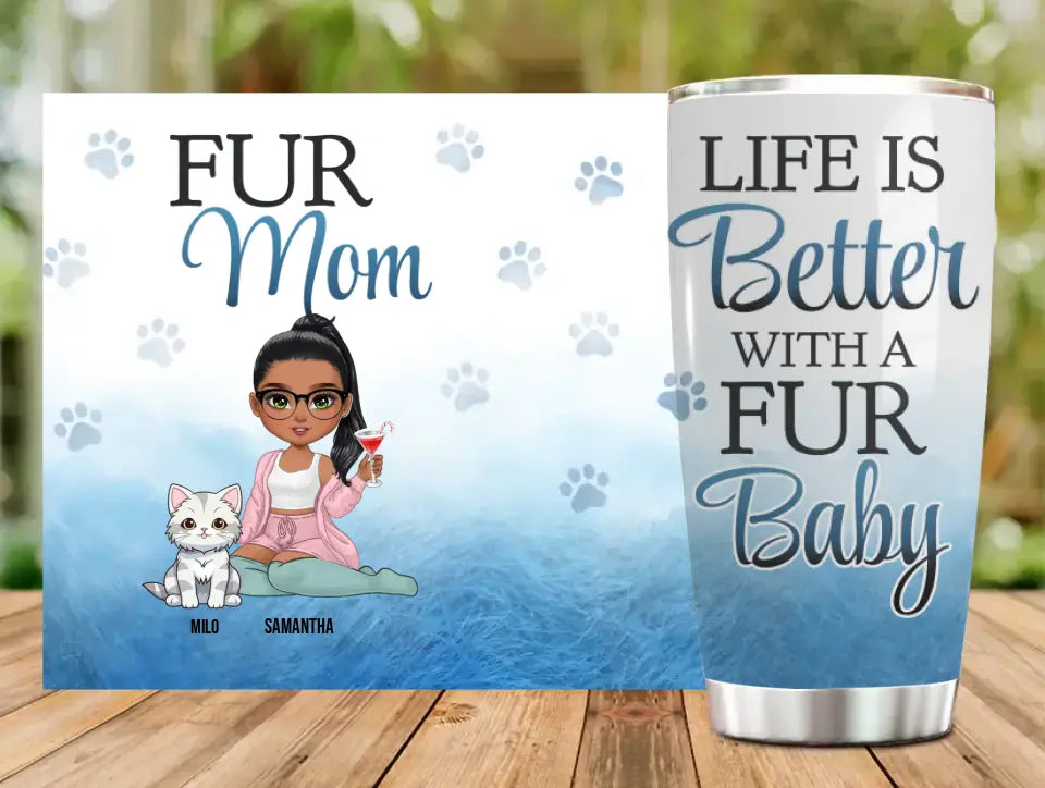 Personalized Stainless Steel Insulated Tumbler - The Perfect Gift for Cat Lovers, Customizable with Characters and Cats