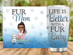 Personalized Stainless Steel Insulated Tumbler - The Perfect Gift for Cat Lovers, Customizable with Characters and Cats