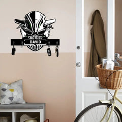 Motorcycle Gift: Custom Key Rack, Personalized For Bikers