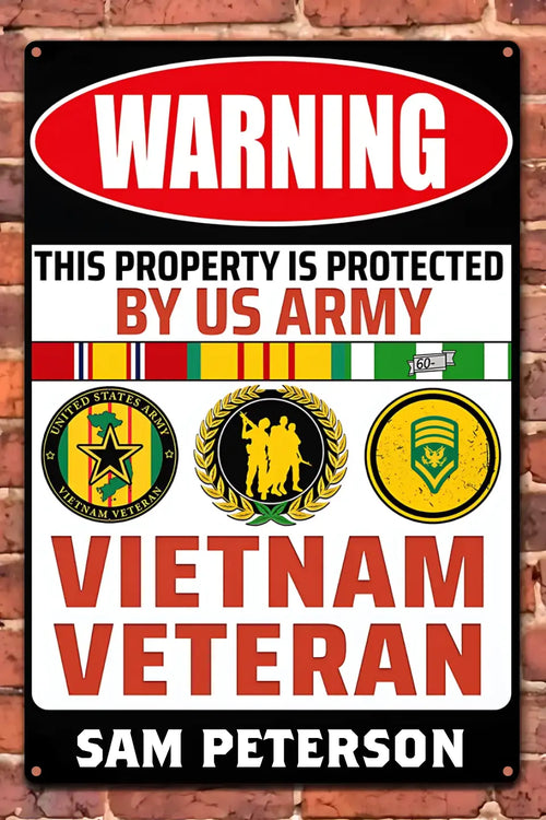 Personalized Metal Sign For A Veteran