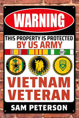 Personalized Metal Sign For A Veteran