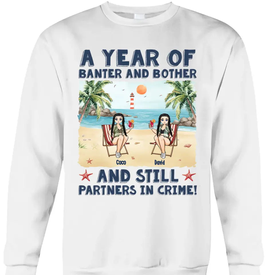 Still Partners In Crime - Personalized Couple Matching Back Printed Shirts