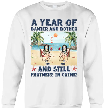 Still Partners In Crime - Personalized Couple Matching Back Printed Shirts