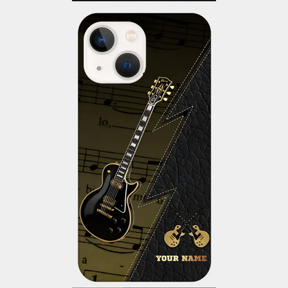 Personaziled Name Black Guitar Phone Case