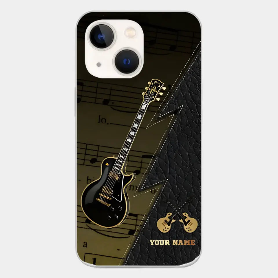 Personaziled Name Black Guitar Phone Case
