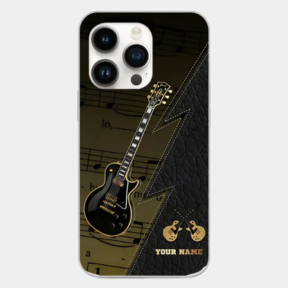 Personaziled Name Black Guitar Phone Case