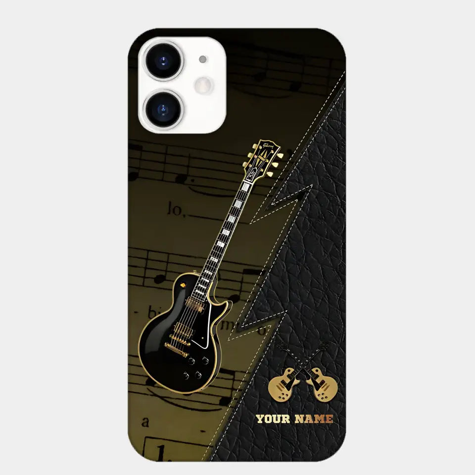 Personaziled Name Black Guitar Phone Case