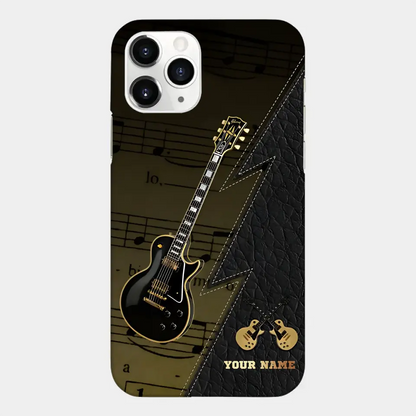 Personaziled Name Black Guitar Phone Case