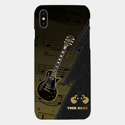 Personaziled Name Black Guitar Phone Case