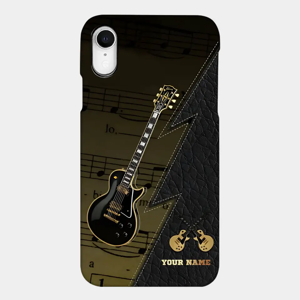 Personaziled Name Black Guitar Phone Case