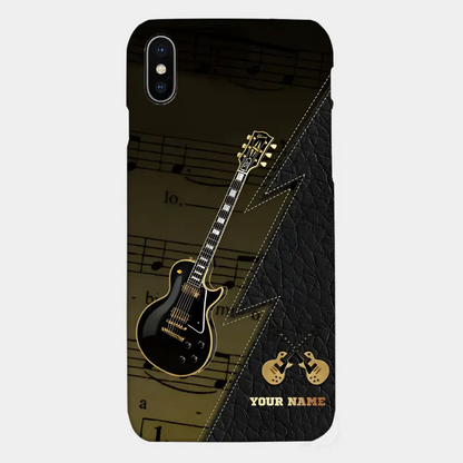 Personaziled Name Black Guitar Phone Case