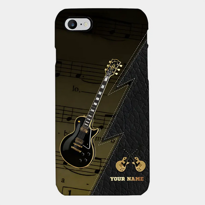 Personaziled Name Black Guitar Phone Case