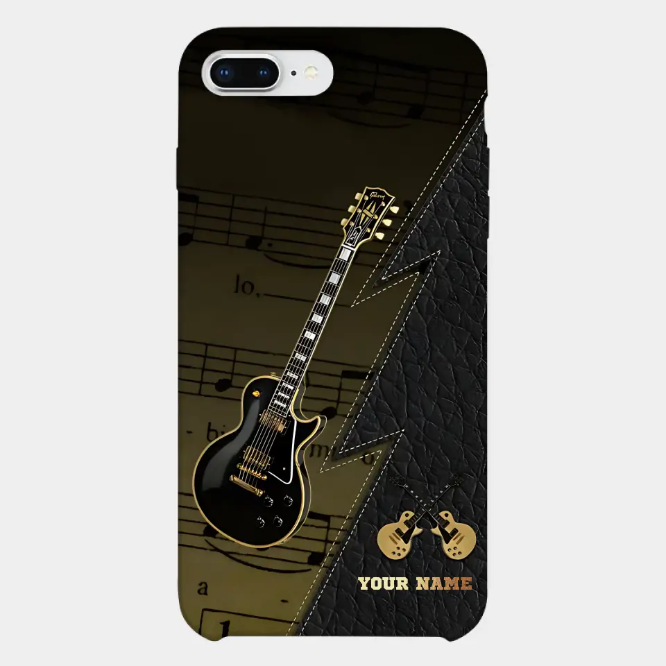 Personaziled Name Black Guitar Phone Case