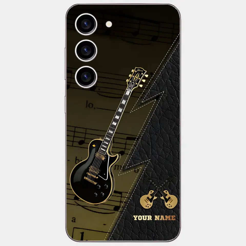 Personaziled Name Black Guitar Phone Case