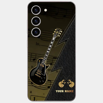 Personaziled Name Black Guitar Phone Case