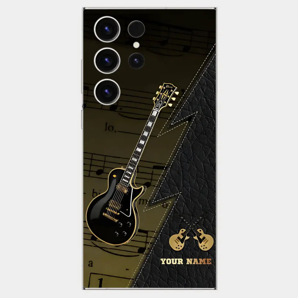 Personaziled Name Black Guitar Phone Case