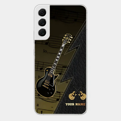 Personaziled Name Black Guitar Phone Case