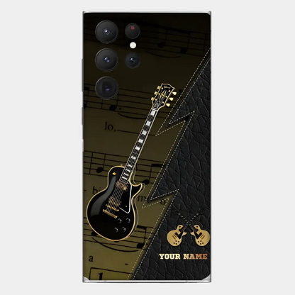 Personaziled Name Black Guitar Phone Case