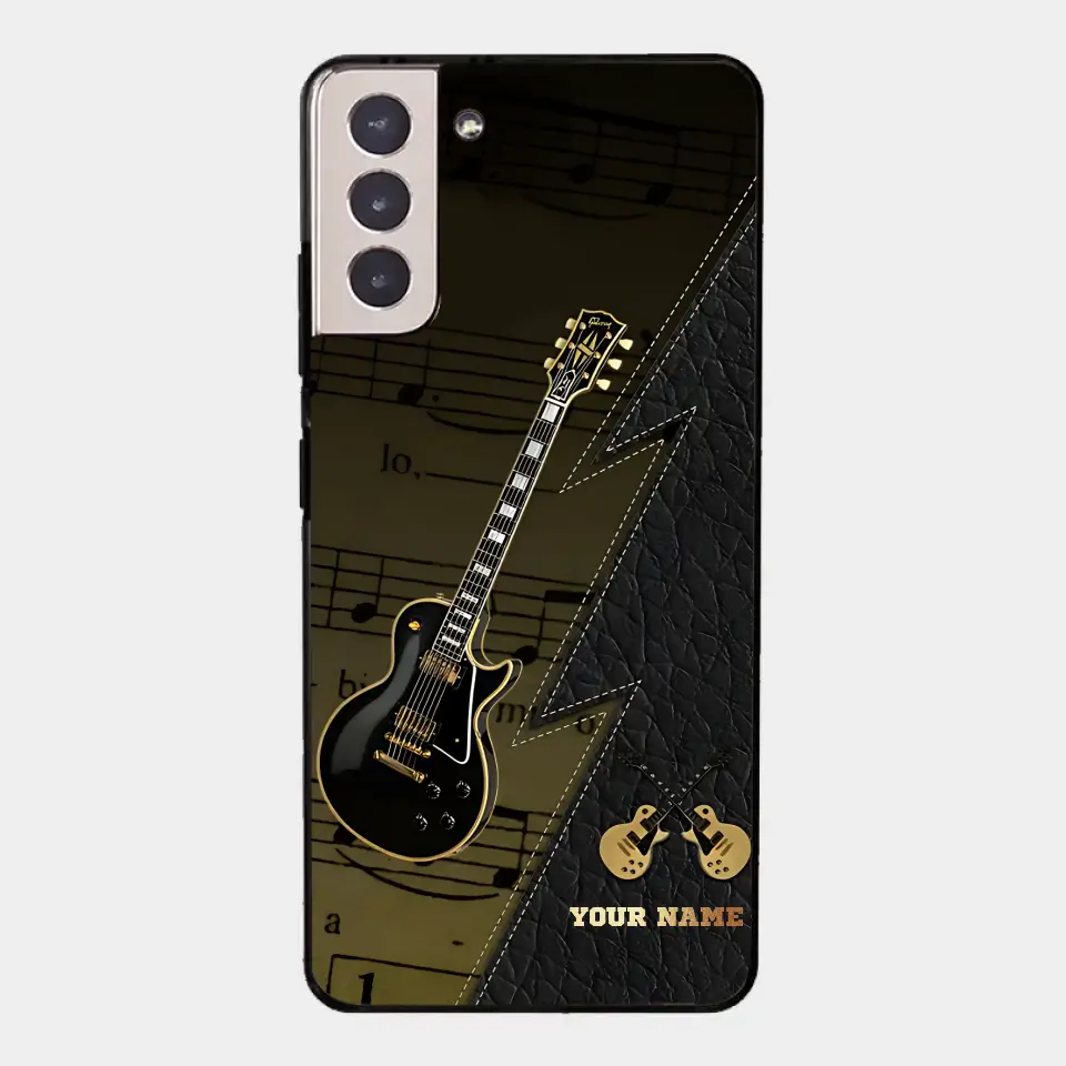 Personaziled Name Black Guitar Phone Case