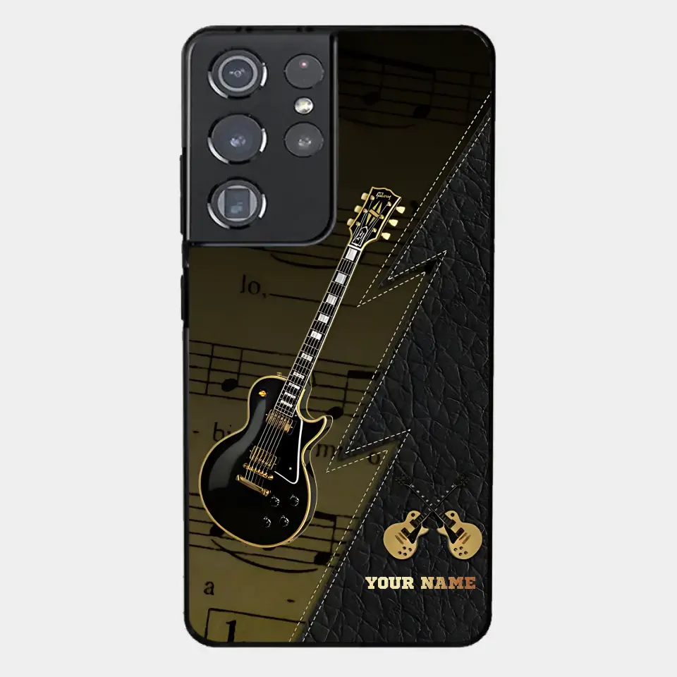 Personaziled Name Black Guitar Phone Case