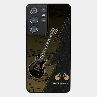Personaziled Name Black Guitar Phone Case