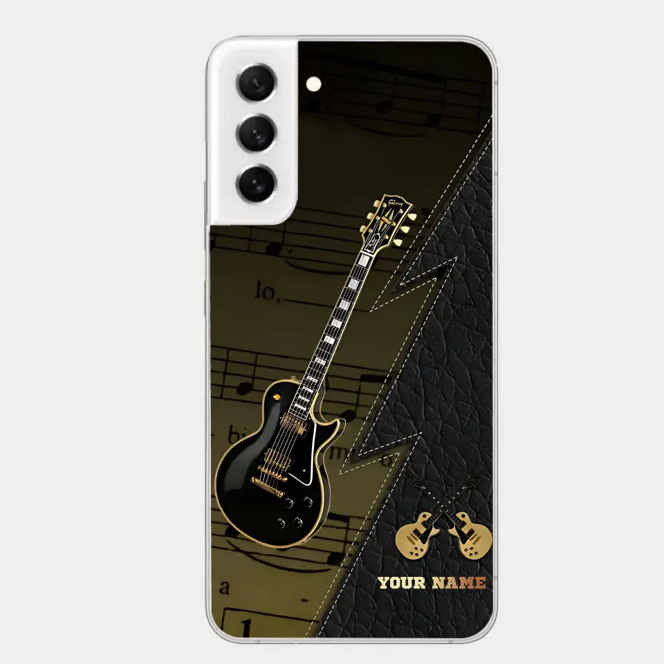 Personaziled Name Black Guitar Phone Case