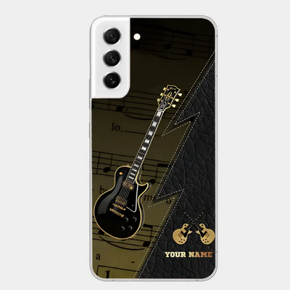 Personaziled Name Black Guitar Phone Case
