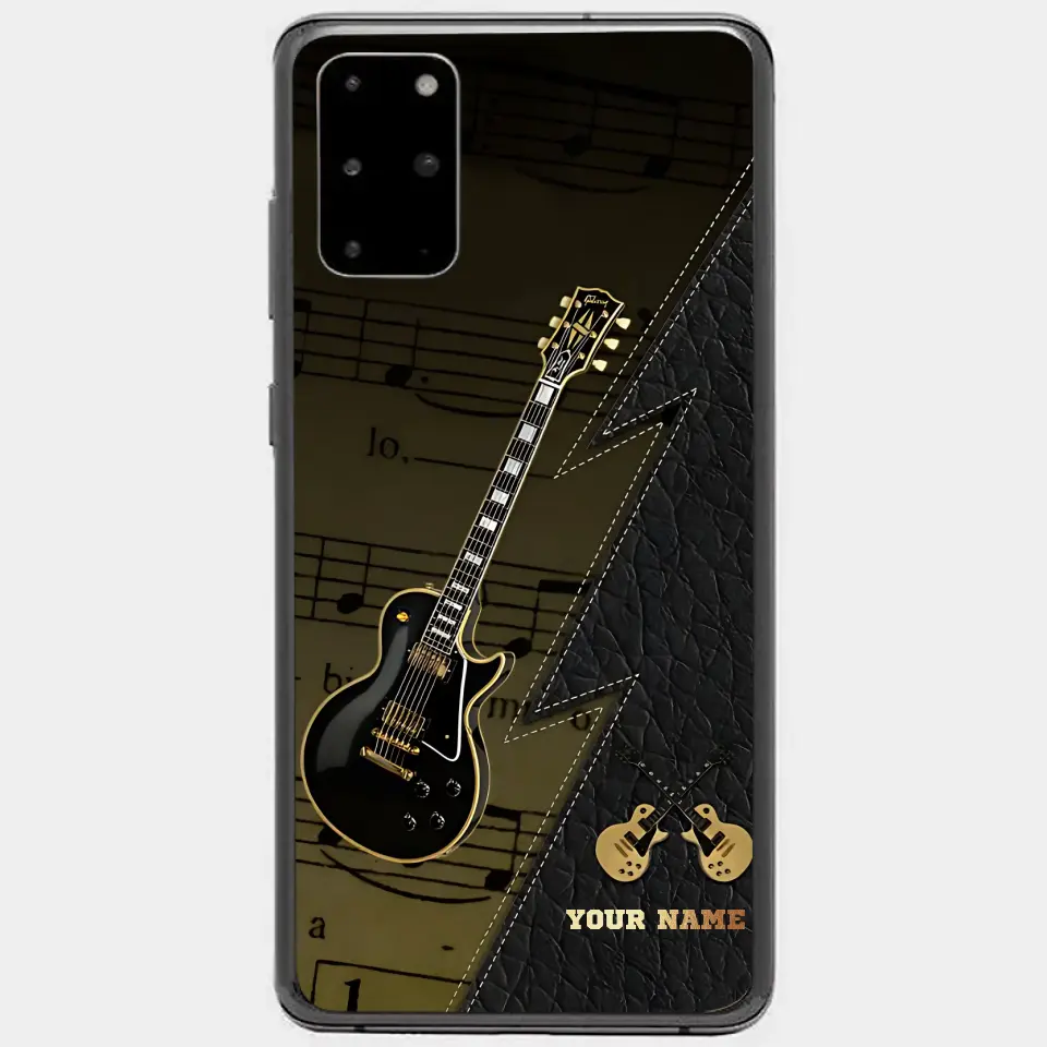 Personaziled Name Black Guitar Phone Case