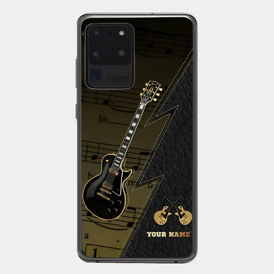 Personaziled Name Black Guitar Phone Case