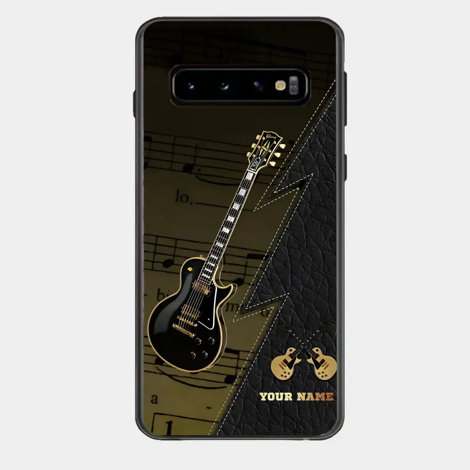 Personaziled Name Black Guitar Phone Case