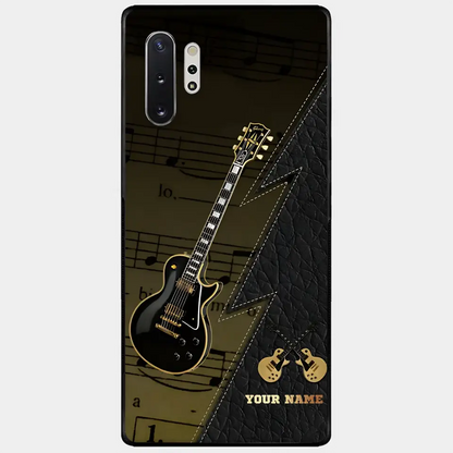 Personaziled Name Black Guitar Phone Case