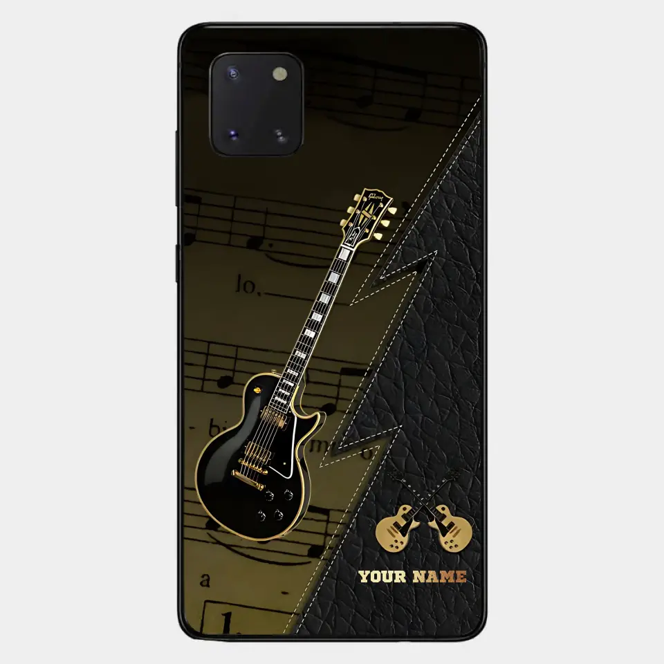 Personaziled Name Black Guitar Phone Case